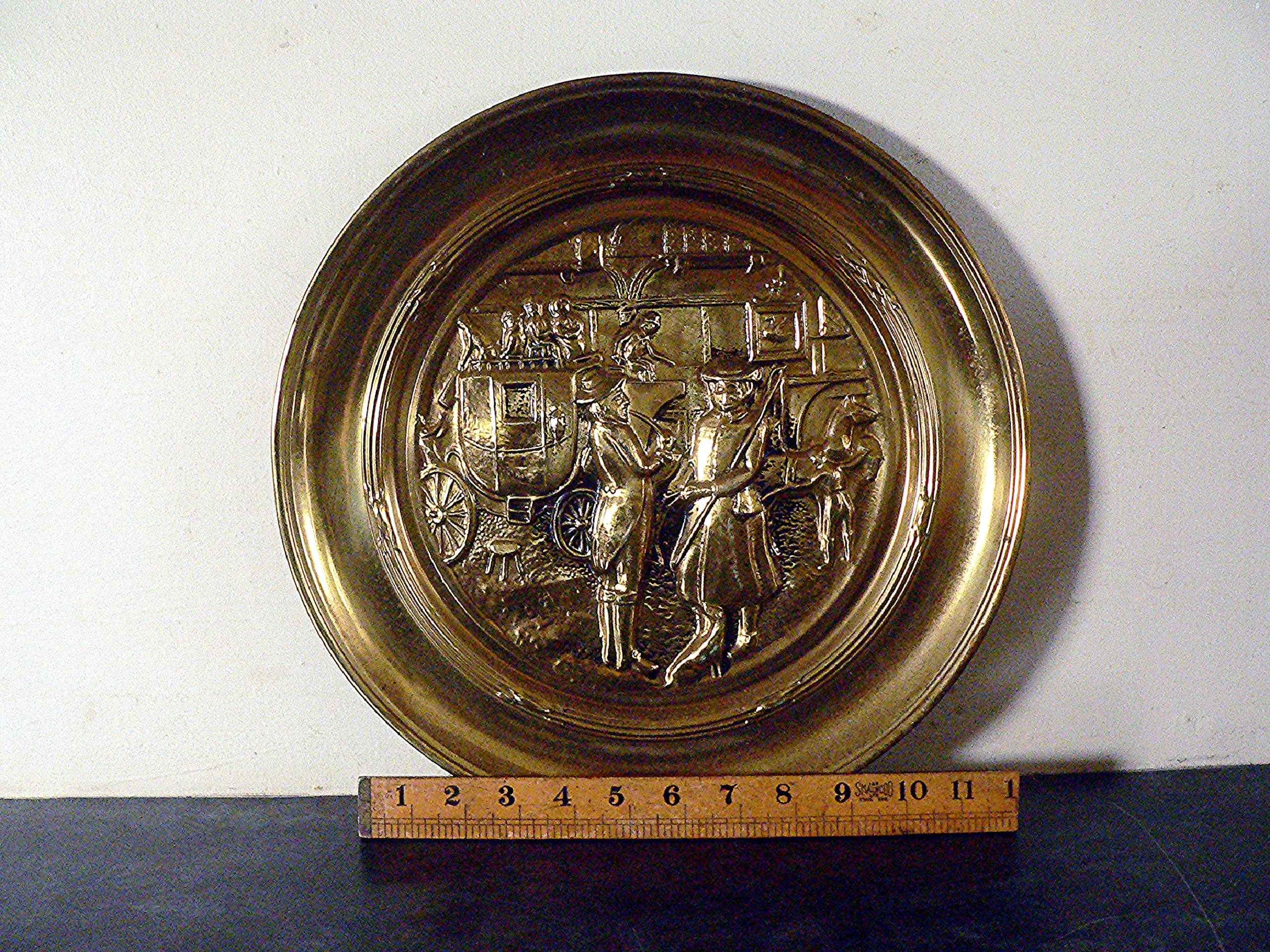 Lightweight brass wall plaque