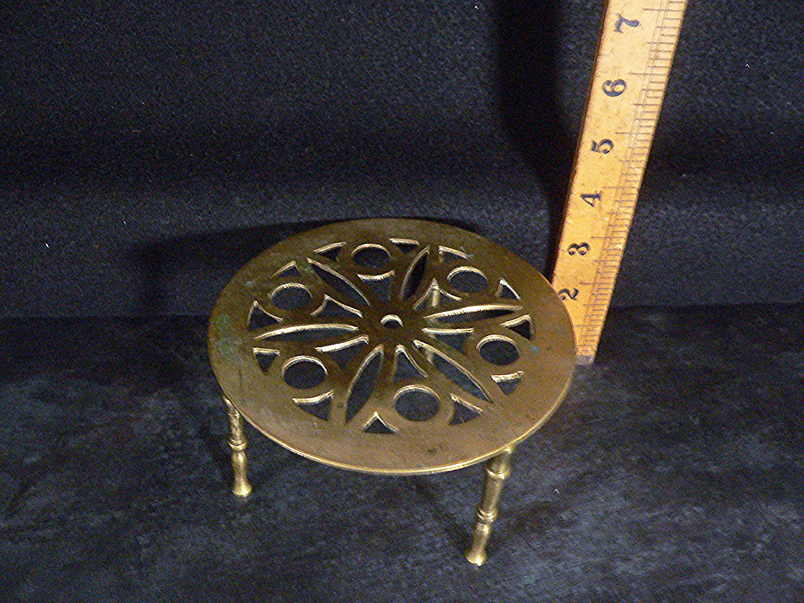 Vintage brass tripod trivet / plant stand