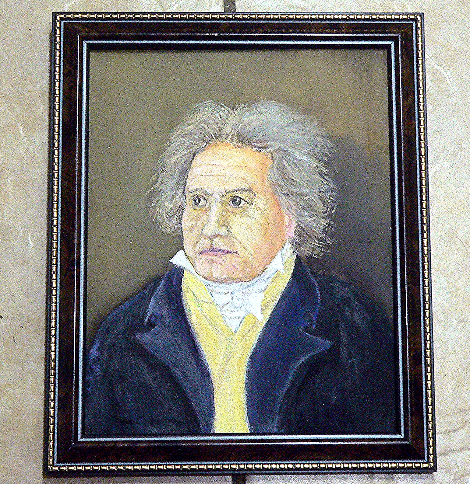 Signed Small Oil Painting Beethoven after August von Kloeber D W Oakley 1995