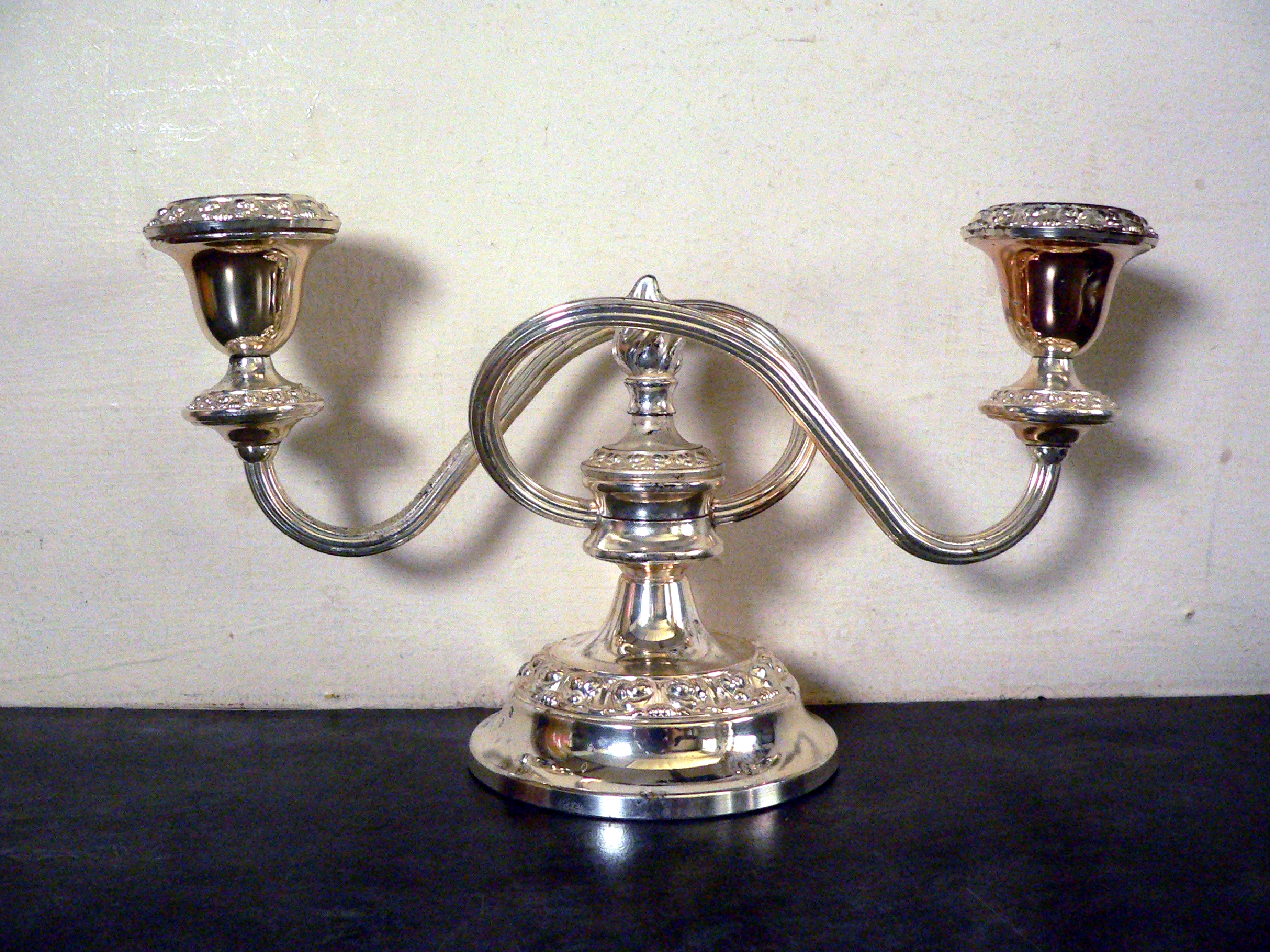 Vintage Lanthe (Ian Heath Ltd 1950s-1970s) silver plated candelabrum