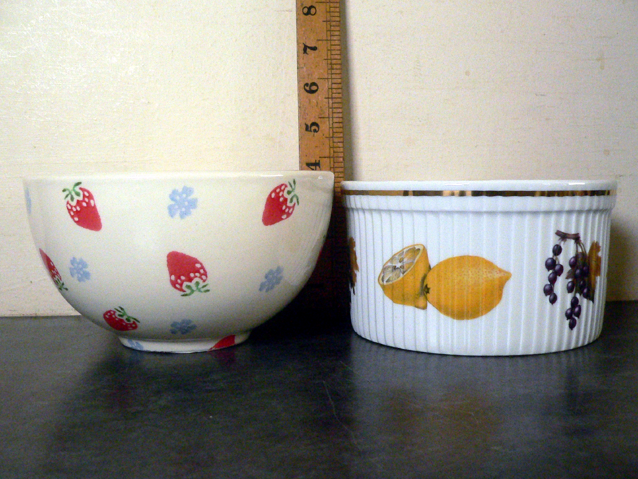 Laura Ashley bowl and Royal Worcester souffle bowl