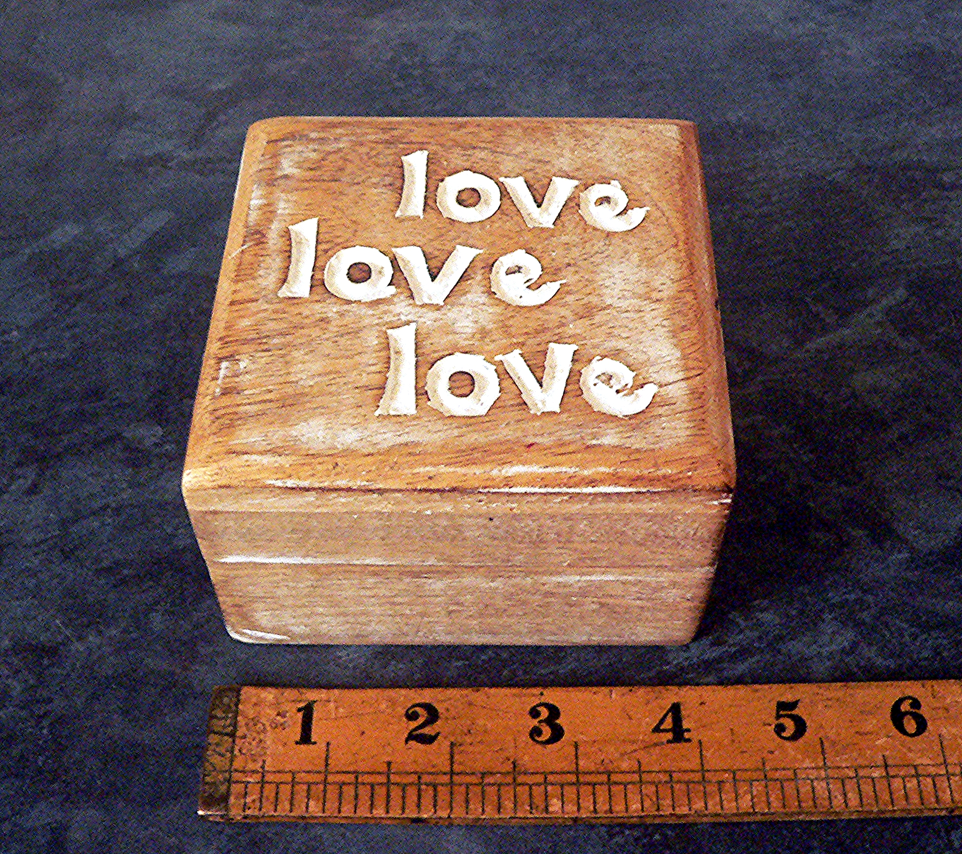 Hinged wooden "Love" box