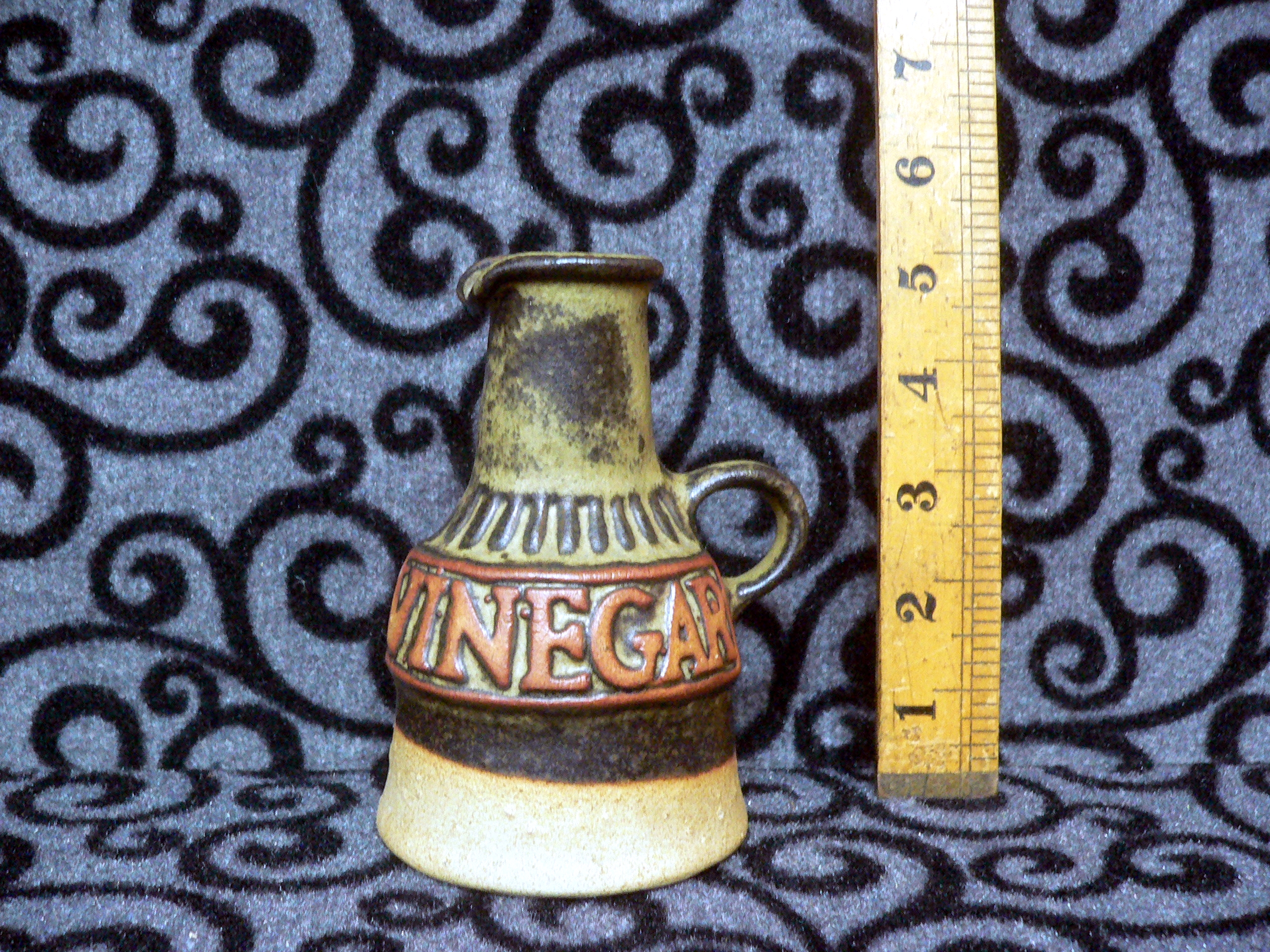 Tremar Pottery vinegar jug / bottle with spout