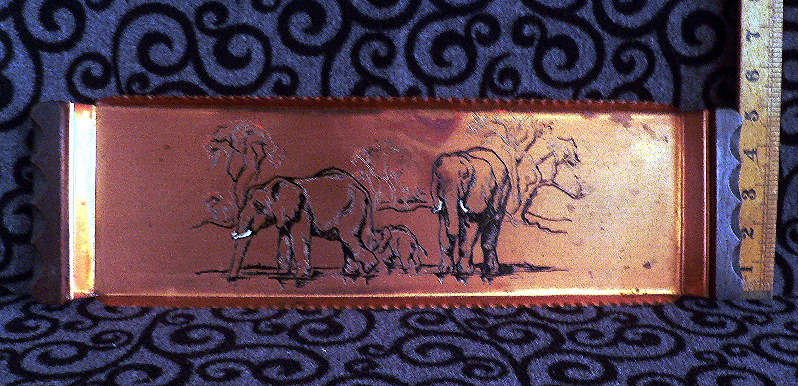 Heavy, 100% copper tray, Royal Sable (Zimbabwe)