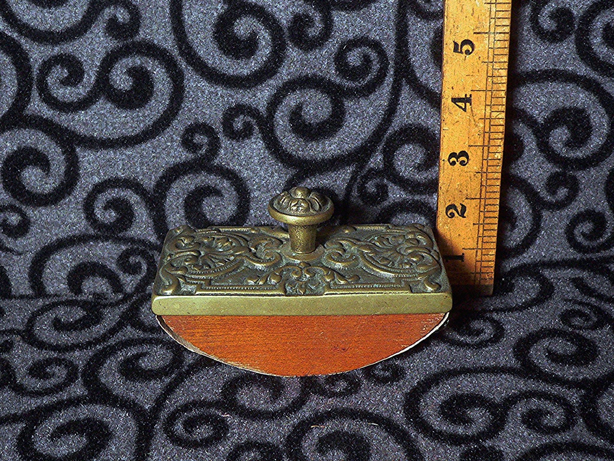 Vintage brass/wood desk stamp