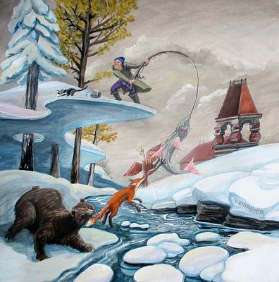 Фёдор Буравлёв. Невыносимая удача 2025. 46,5х46,5см, смешанная техника на бумаге. 
Фёдор 