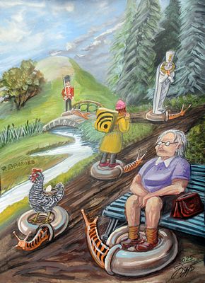 Фёдор Буравлёв. Тигровые улитки. 2025. 29,5 х21см, смешанная техника на бумаге. 
Фёдор 