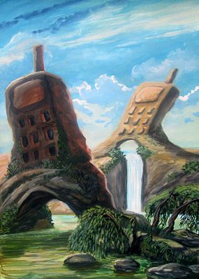 Фёдор Буравлёв. Сотовые скалы. 2021.
. 41,7х29,5см. Смешанная техника. 
Фёдор Михайлович 