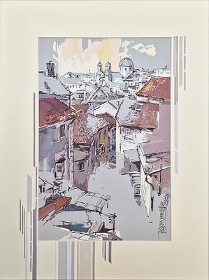 Е. Колесникова. Волшебный вечер. Из серии &laquo;Colors of Montenegro&raquo; 2023. Темпера, картон. 