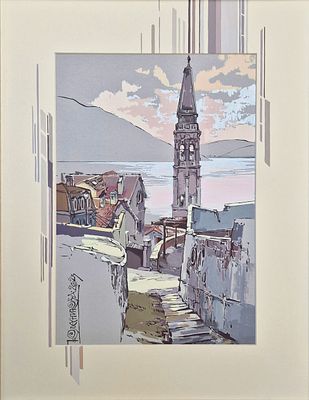 Е. Колесникова. Новые горизонты. Из серии &laquo;Colors of Montenegro&raquo; 2023. Темпера, картон. 420х320 