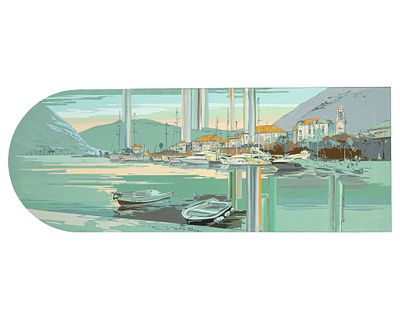 Е. Колесникова. Доброе утро! Из серии &laquo;Colors of Montenegro&raquo; 2021. фигурный холст, темпера, 420 