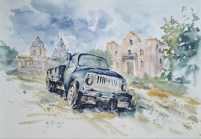 Н. Адамова. Старый Газ 2025. Бумага, акварель, 54х29 
Художник-акварелист из Екатеринбурга. 
В 