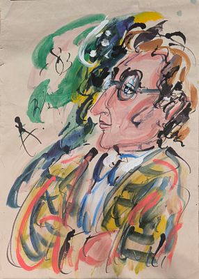 Игорь Майоров. (автограф А. Зверев) Портрет. 1983. Бумага, гуашь. 60,5&times;42,2 см. 
Провенанс: из 