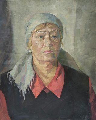 Эмма Рейзвих. Портрет. Учебная работа. Холст, масло.