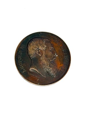 Медаль Leopold II. Аверс: LEOPOLD II ROIS DES BELGES
Реверс: 17 dec 1865