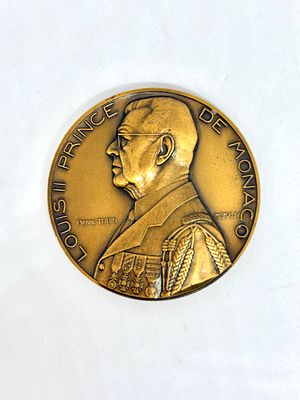 Медаль Принц Монако. M&eacute;daille, Jubil&eacute; de Louis II, Prince de Monaco 
1947