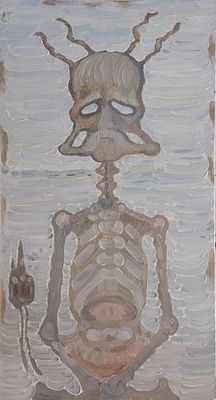 Геннадий Райшев "Кащей – Бессмертный. Из серии &laquo;Русские сказки&raquo;". 1991. Холст/ масло. 64х35 см. 