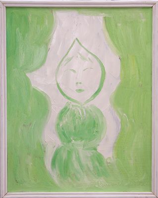 Геннадий Райшев " Хантыйские женщины. №1". 1991. Холст/ масло. 64х35 см. 
Незначительный перекос 