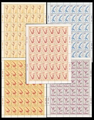1979 СССР Олимпиада-80, серия листы 6х6, состояние **. Сол. 4947-51 (кат. 2200руб) СК 4880-84