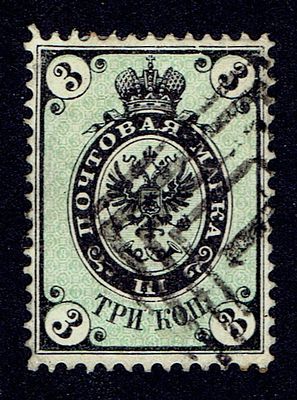 1865 Россия, без вз, р14.5:15, польское гашение. Сол. 13 - гашение Варшава