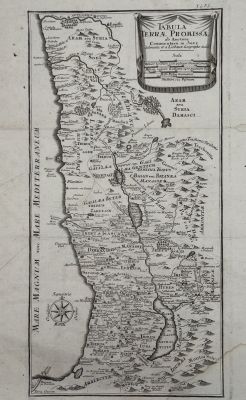 Антуан Огюстен Кальме (1672–1757) - Карта Земли Обетованной с комментариями автора к книге 
