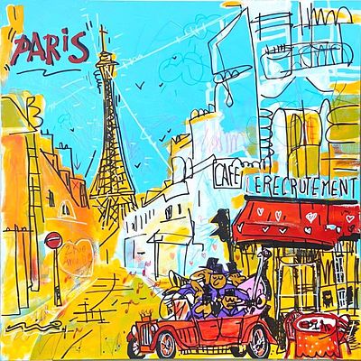 Михаленко Кирилл (1998 г.р.) - Знакомая улица. 2025 г. Холст, акрил 
70х 70 х 4 см 
Кирилл 