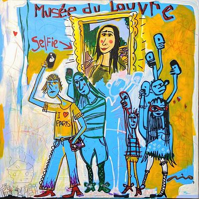 Михаленко Кирилл (1998 г.р.) - Джоконда. 2024 г. Холст, акрил 
70 х 70 х 4 см 
Кирилл Михаленко — 