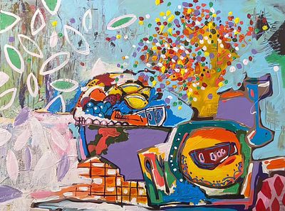 Михаленко Кирилл (1998 г.р.) - Обед. 2024 г. Холст, акрил 
60 х 80 х 4 см 
Кирилл Михаленко — один 