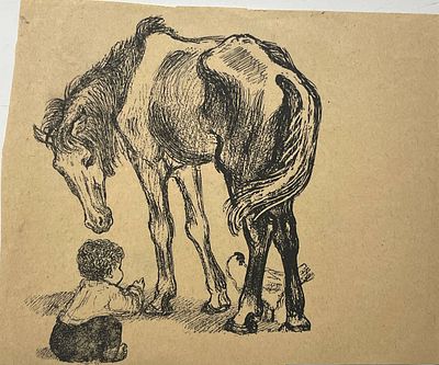 (П) Пахомов Алексей Федорович (1900—1973) - Иллюстрация к книге И. Шорина "Одногодки". 1934 год. Бу 