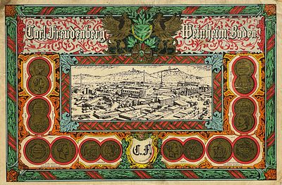 (П) [Из коллекции В. Загорского] Рекламный буклет. Карл Фройденберг. Ванхейм Баден. Конец XIX в. 