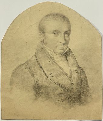 (П) Френц Рудольф Фердинандович (1831-1918) - Мужской портрет. середина XIX века. Устная атрибуция