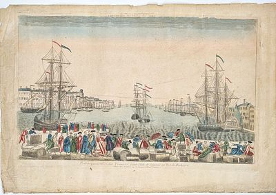 (П) Луи-Жозеф Мондхар (1734–1799) - Отплытие французов на остров Кайенна в порту Рошфор. XVIII в. 2