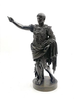 (П) Бенедетто Бочетти (Benedetto Boshetti, 1820-1879) - Цезарь Август. Сер. XIX в. . Бронза 