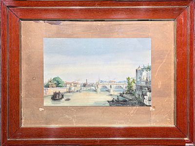 (М) Неизвестный художник - Венеция. Бумага, акварель, 24 х 37 см