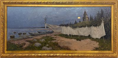 (М) Мартен Дмитрий Эмильевич (1860-1918) - Русский север. Никольская церковь на Северной Двине. 