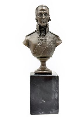 (П) Бюст Ушакова. XX в. Бронза. В - 20 см