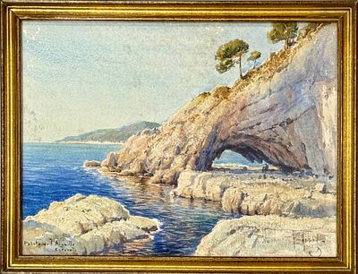 (П) Эмиль Аппей (1876-1935) - Острые углы. Эстерель. Конец XIX - Начало XX вв. Бумага, акварель. 