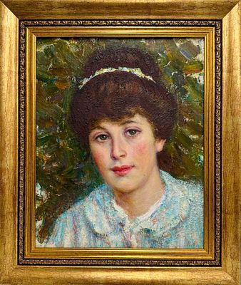 (М) Белецкий Александр Павлович (1926-2002) - Портрет Оли, 1978 г. Картон, масло 
44 х 35 см 