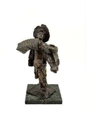 (П) Джузеппе Ренда (1859-1939) - Скульптура "Гармонист". Конец XIX - начало XX в. Мрамор, бронза 