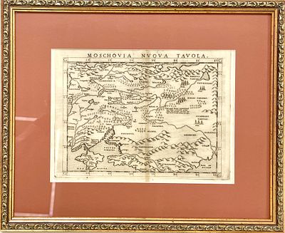 (П) [Редкость] Кaрта Моcкoвии “MOSСНOVIА NUOVA ТАVОLA” из книги GЕОGRАPHIA CL. ТОLEМAЕI 