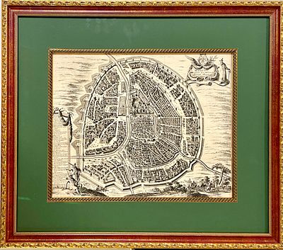 (П) План города Москвы из книги Адама Олеариуса 1630-е гг. (Оттиск 1671 г.). "Описание 