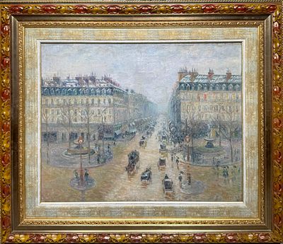 (П) [Приписывается] Камиль Писсарро (1830-1903) - Бульвар. 1898 г. . Холст, масло 
65,3 х 82,6 см 