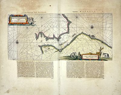 (П) Карта пролива Югорского шара (Вайгачский). 1659 г. . Бумага, печать. лист 51 х 65 см, карта 