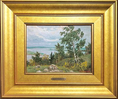 (М) Щербаков Борис Валентинович (1916-1995) - Волга. Ветреный день. 1960 г. . Холст, оргалит 