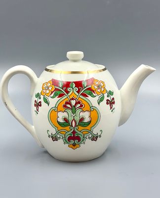 (П) Чайник заварочный. Первомайский фарфоровый завод. 1976-1990-е гг. . Фарфор, деколь 