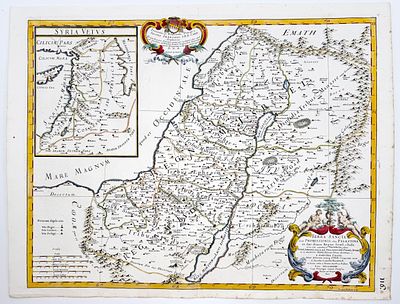 (П) Святая Земля, или Земля Обетованная, ранее Палестина... / карт. Уильям Сансон. [Terra 