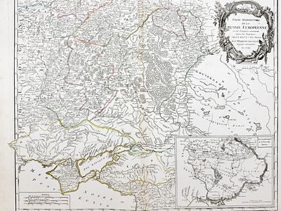 (П) Дидье Робер де Вогонди (Didier Robert de Vaugondy, 1723–1789) - Карта южной части европейской 