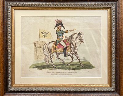 (П) Неизвестный художник - Император Александр I. Англия. 1816 г. . Бумага, литография. 39 х 45 см 