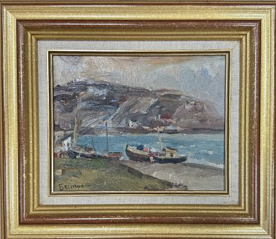 (П) Бесперстов Яков Тарасович (1929 - 1998) - Аюдак (Вид Крыма). Сер. XX в. Картон, масло. 17 х 21 