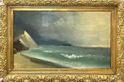 (П) Костанди Харлампий Дмитриевич (вторая половина 1860-х - после 1917) - Крымский пейзаж, кон XIX в. 